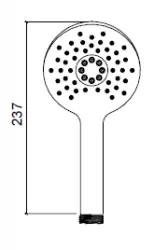 Waterevolution ronde handdouche met 3 standen PVD licht goud T1620RWGE