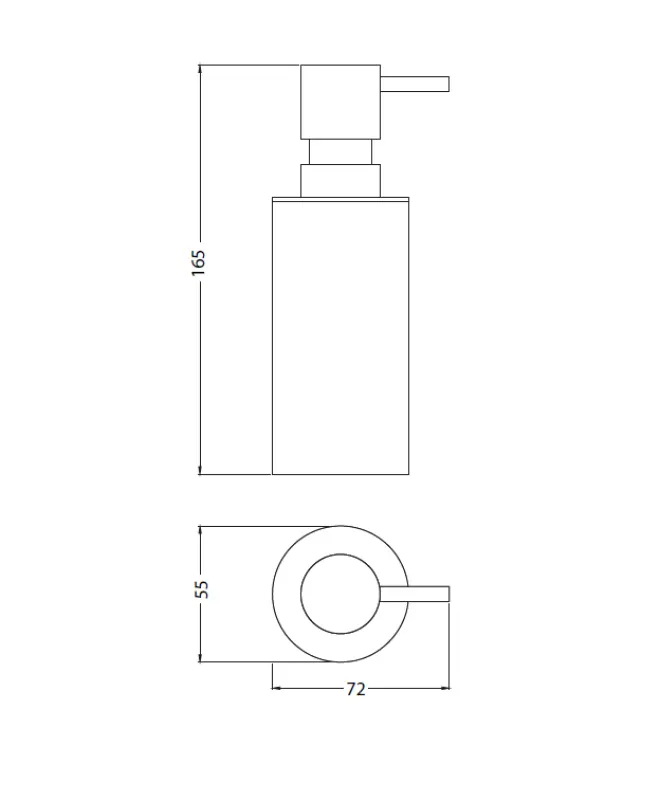 Waterevolution Deep zeepdispenser vrijstaand koper A225CPE