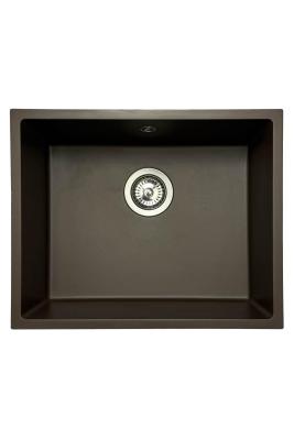 GraniteMy Universal granieten café spoelbak 50x40 cm opbouw, onderbouw en vlakinbouw met rvs plug 1208967227