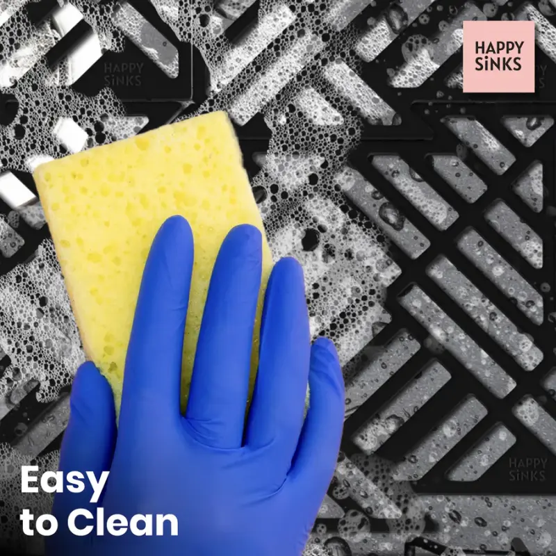 Magisso Happy Sink  Puzzel zwarte bodembeschermer 4 stuks voor spoelbak zwart 32,5 x 32,5 cm 1208967385