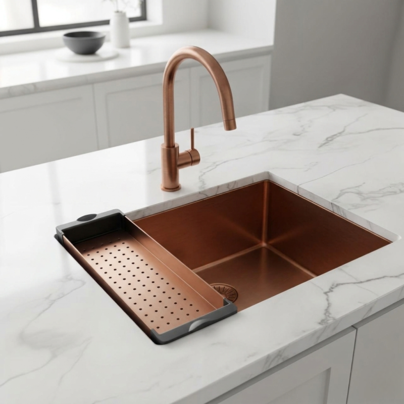 Pure.Sink Exclusivo inzetbak voor spoelbak Koper COL-Copper