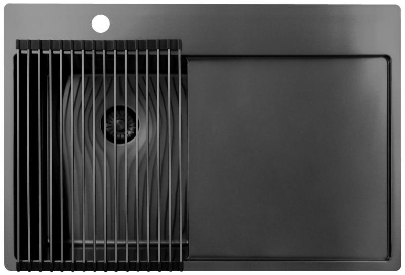 Pure.Sink Prestige rolmat spoelbak Gun Metal PPGRM40-61