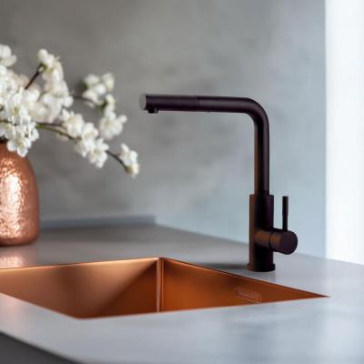 Pure.Sink Elite Steel Spark-S keukenkraan Matzwart met uittrekbare uitloop PS8041-10