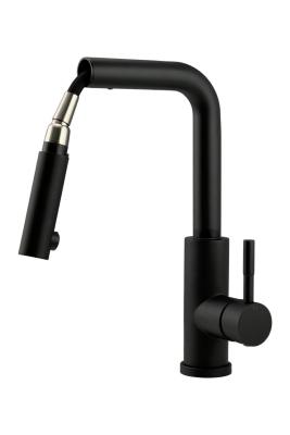 Pure.Sink Elite Steel Spark-S keukenkraan Matzwart met uittrekbare uitloop PS8041-10