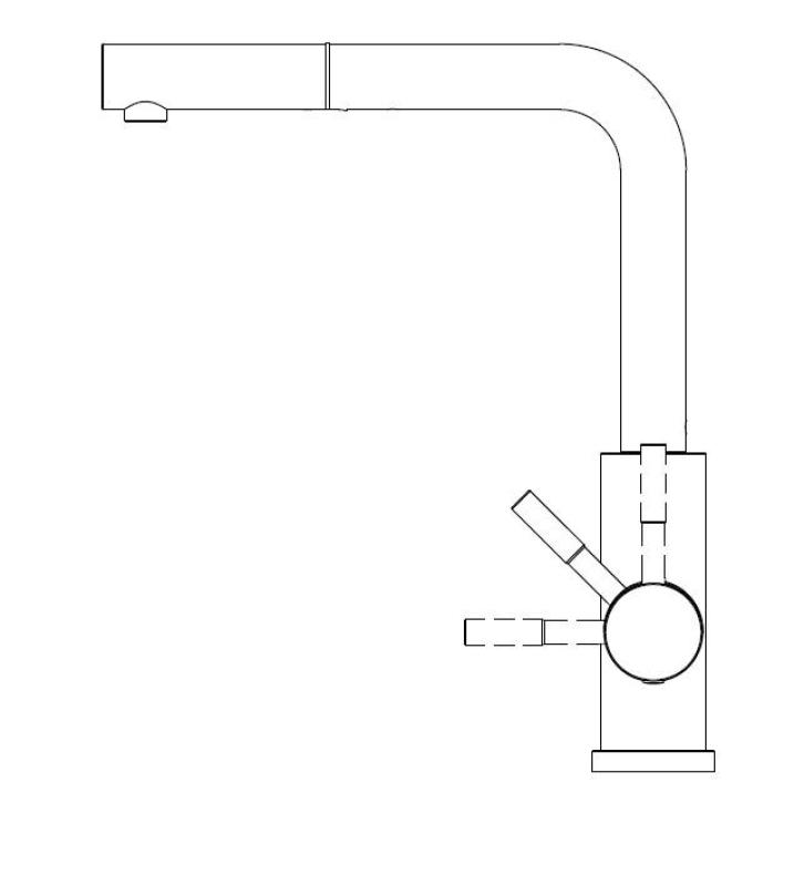 Pure.Sink Elite Steel Spark-S keukenkraan Matzwart met uittrekbare uitloop PS8041-10