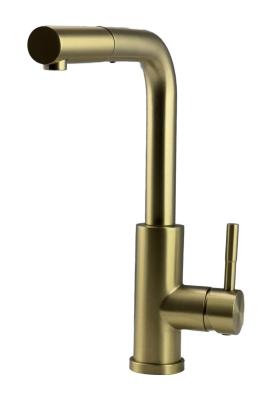 Pure.Sink Elite Steel Spark-S keukenkraan PVD geborsteld goud met uittrekbare uitloop PS8041-60
