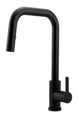 Pure.Sink Elite Steel Crystal-S keukenkraan Matzwart met uittrekbare uitloop PS8050-10