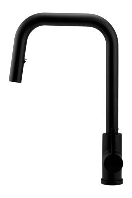 Pure.Sink Elite Steel Crystal-S keukenkraan Matzwart met uittrekbare uitloop PS8050-10