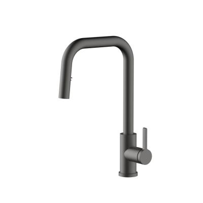 Pure.Sink Elite Steel Crystal-S keukenkraan PVD Gun metal met uittrekbare uitloop PS8050-61
