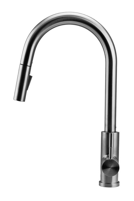 Pure.Sink Elite Steel Stream-S keukenkraan RVS met uittrekbare uitloop PS8045-02
