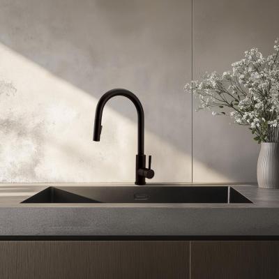 Pure.Sink Elite Steel Stream-S keukenkraan Matzwart met uittrekbare uitloop PS8045-10