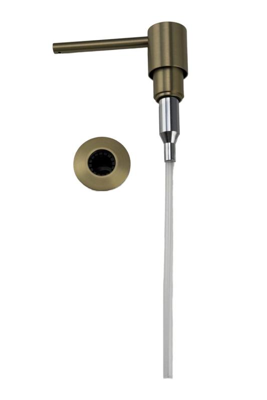 Pure.Sink Elite Steel Shine inbouw Zeepdispenser PVD geborsteld goud van boven navulbaar PS9010-60