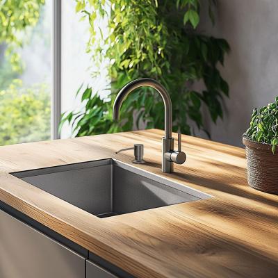 Quadri Manchester Inbouw Zeepdispenser Antraciet- Boven Navulbaar 1208967656