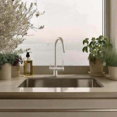 Quadri Leichester Keukenmengkraan RVS 3-weg met een extra aansluiting voor gefilterd water 1208967668