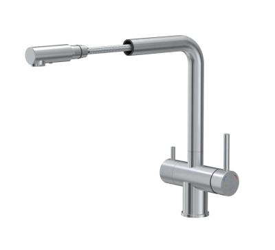 Quadri Ellesmere Keukenmengkraan RVS 3-weg met extra aansluiting voor gefilterd water 1208967782