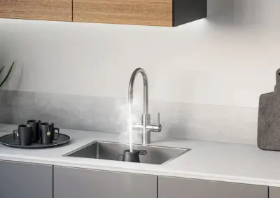 Franke Maris water hub 7L boiler 3-1 met Touch electronische kokend water kraan RVS 160.0715.718