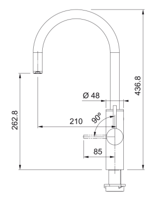 Franke Maris water hub 7L boiler 3-1 met Touch electronische kokend water kraan RVS 160.0715.718