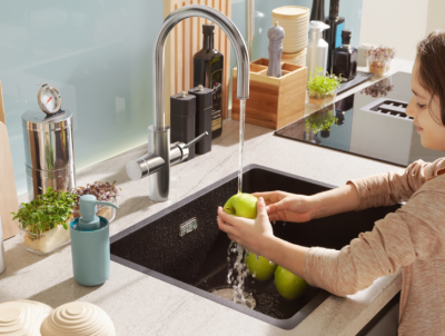 Franke Maris water hub 7L boiler 3-1 met Touch electronische kokend water kraan RVS met waterhub bypass 1208967849