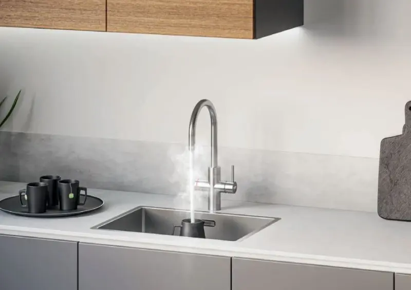 Franke Maris water hub 7L boiler 3-1 met Touch electronische kokend water kraan RVS met waterhub bypass 1208967849