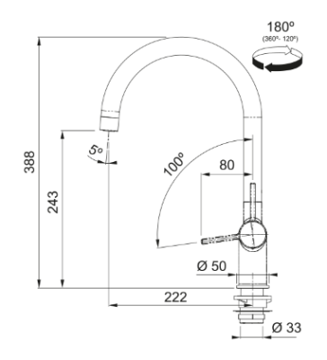 Franke Maris water hub 4L boiler 3-1 met Twist mechanische kokend water kraan RVS met waterhub bypass 1208967859