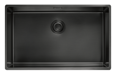 Franke Mythos Masterpiece BXM 210.68 Grote Gun Metal Spoelbak PVD Antraciet 685x410mm Vlakbouw en Onderbouw - 127.0676.885