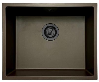GraniteMy Universal Granieten Café Spoelbak 50x40 cm opbouw, onderbouw en vlakinbouw met gun metal plug- 1208967928