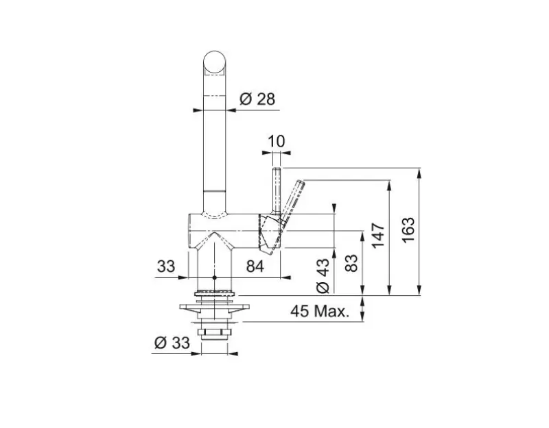 Franke Active L Keukenkraan Polar White Wit met Draaibare Uitloop 115.0653.376