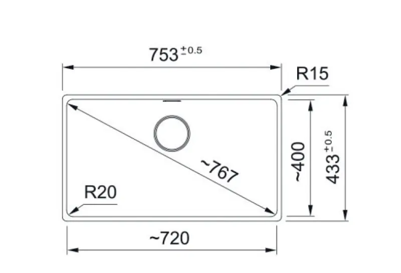 Franke Maris MRG 110-72 Fragranite Slate Grey Spoelbak Grijs donker Onderbouw 125.0714.605