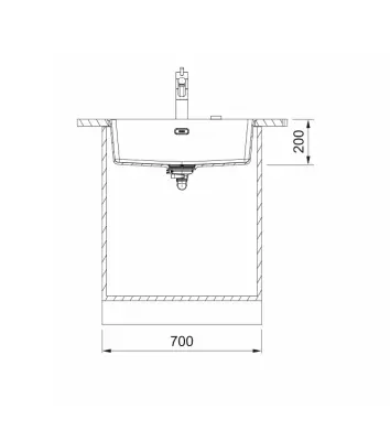 Franke Maris MRG 110-62 Fragranite Slate Grey Spoelbak - Onderbouw, Grijs donker 125.0714.604