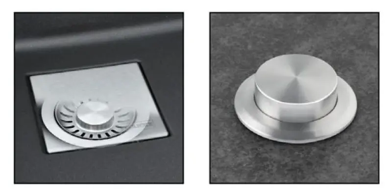 Franke Kubus KNG 110.62 Spoelbak 72x42 Slate Grey Graniet Grijs Donker Onderbouw met Kraangatbank 125.0714.637