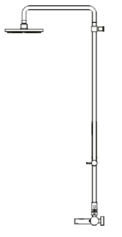 Waterevolution Flow thermostatische drie-weg douchemengkraan met hoofddouche en ronde handdouche light gold T131TNRWGE