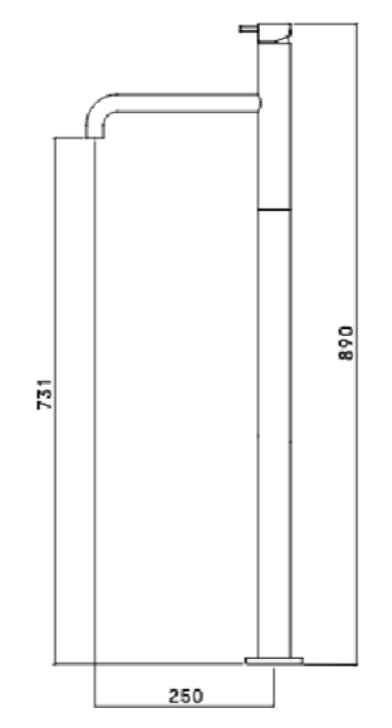 Waterevolution Flow vrijstaande badkraan messing T134LE