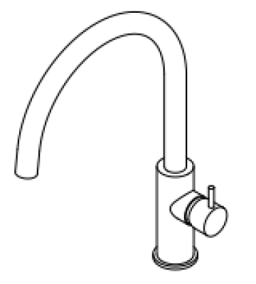 Waterevolution Flow keukenmengkraan met ronde draaibare uitloop messing T158ULE