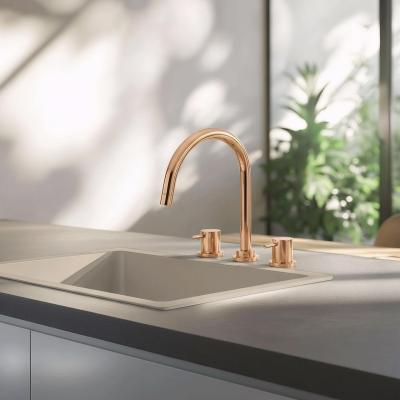 Waterevolution Flow 3-gats keukenmengkraan met draaibare uitloop en gefilterd water aansluiting koper T152UCPE