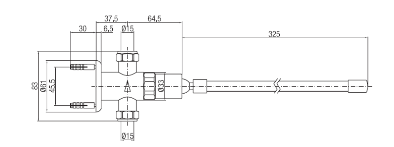PB Zelfsluitend Getemporiseerde Kraan met Kniebediening 8-12” 1208969810