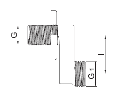 PB S-koppeling chroom Verstelbaar 100mm Excentriek G 1/2” G1 3/4” 1208969852