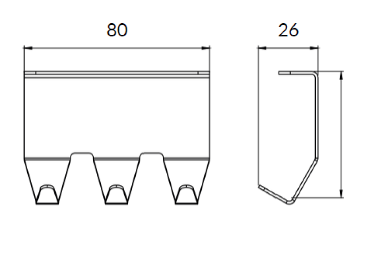 Epka Luxion Driedubbele Haak voor Keukenrails Metaal Zwart 1208969963