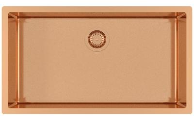 Ausmann Mosel koperen grote Spoelbak RVS - PVD koper 74x40 universeel 1208970018
