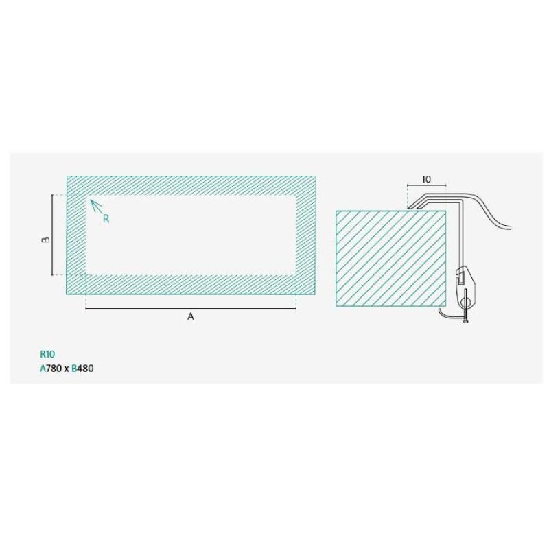 Banka Centurio 80-1 RVS Spoelbak opbouw 80x50cm met Afdruipgedeelte 1208970034
