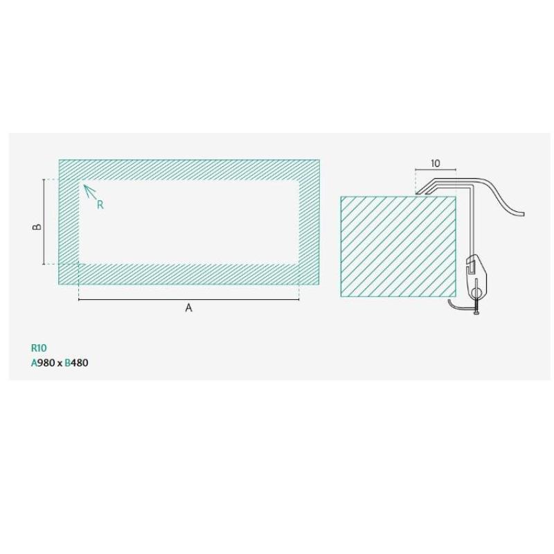 Banka Centurio 100-15 RVS 1,5 Spoelbak opbouw 100 x 50cm met Afdruipgedeelte 1208970035