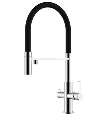 Ausmann Claridge 3-Weg Keukenmengkraan met Flexibele Uitloop en Gefilterd Water – Chroom - 1208970091