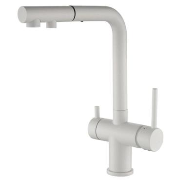 Ausmann Ellington 3-Weg Keukenmengkraan met Uittrekbare Uitloop en Gefilterd Water – Wit - 1208970496
