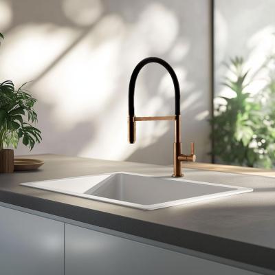 Witte Spoelbak 50x40 cm Onderbouw, Opbouw en Vlakinbouw met Gun Metal Plug 1208970529