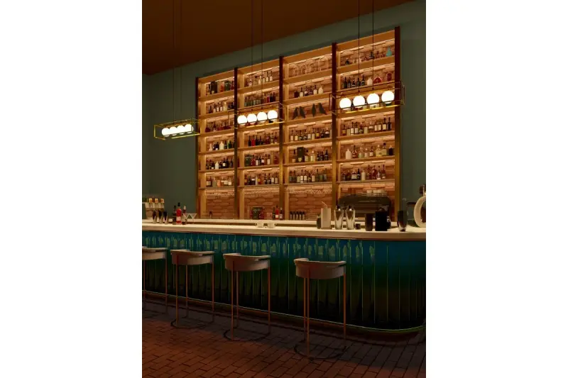 OUTLET Frame Beschadigd Decor Avelin hanglamp met gouden rechthoekig frame breedte 80 cm 2287