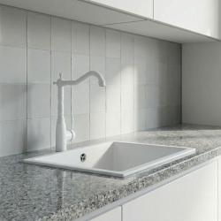 Graniteland Verve  klassieke nostalgische Keukenmengkraan wit 1208970653