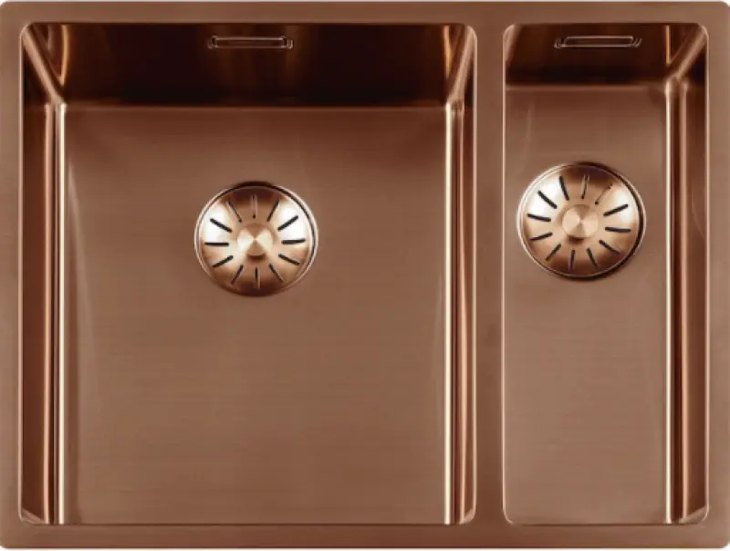 OUTLET Lichte beschadiging Lorreine 3415SP Copper rvs 1,5 anderhalve spoelbak gootsteen PVD Koper 3415cm 1208970698