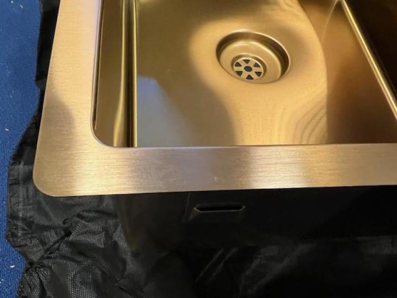 OUTLET Lichte beschadiging Lorreine 3415SP Copper rvs 1,5 anderhalve spoelbak gootsteen PVD Koper 3415cm 1208970698