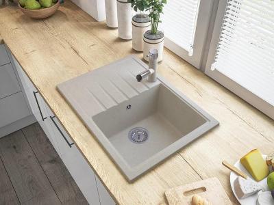 Graniteland Ceres Keukenmengkraan Beige zand met Uittrekbare Uitloop en Dubbel-Functie Handdouche 1208970708
