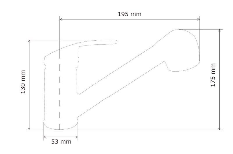 Graniteland Rhea Keukenmengkraan  Zwart met Uittrekbare Uitloop en Dubbel-Functie Handdouche 1208970711