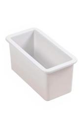 Ausmann Ceramic Ember Keramische Witte halve Spoelbak Opbouw en Onderbouw 174 x 400 mm met RVS plug 1208970734